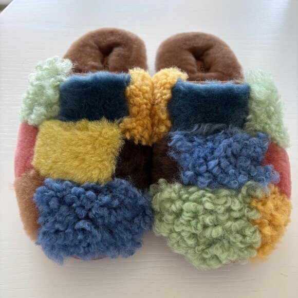 NWT UGG X The Elder Statesman Patchwork Slide Slipper Size 7/8 RARE! AUTHENTIC! - Picture 11 of 12